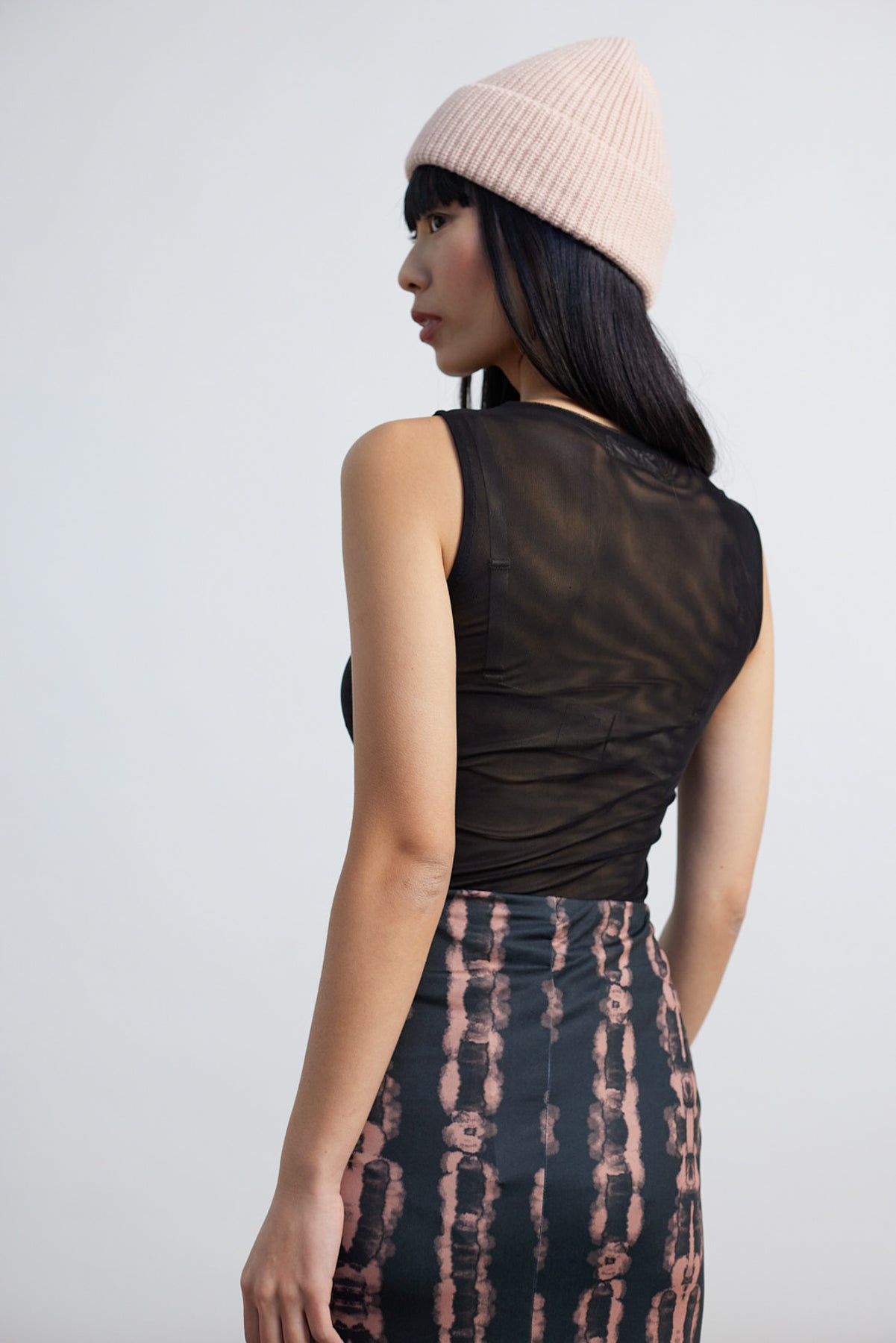 Top aus Mesh Stoff