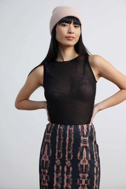 Top aus Mesh Stoff