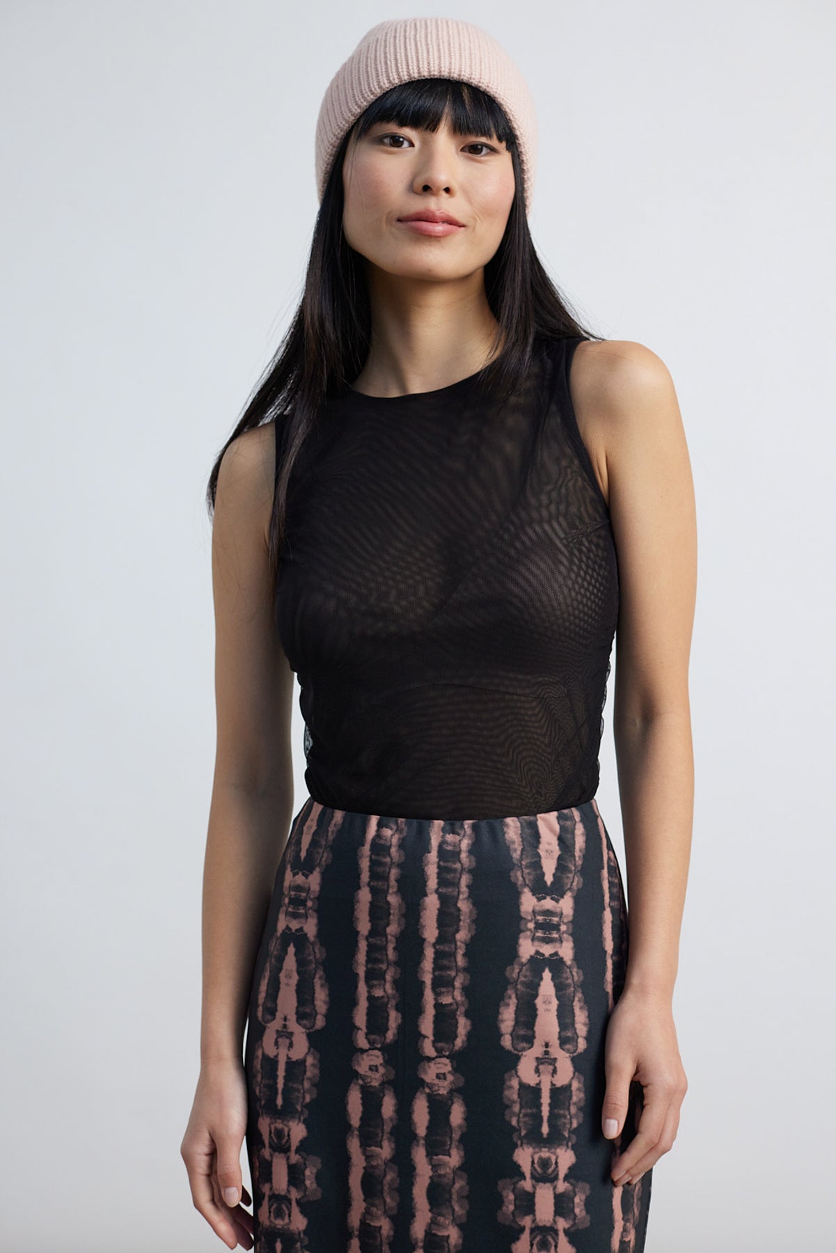 Top aus Mesh Stoff