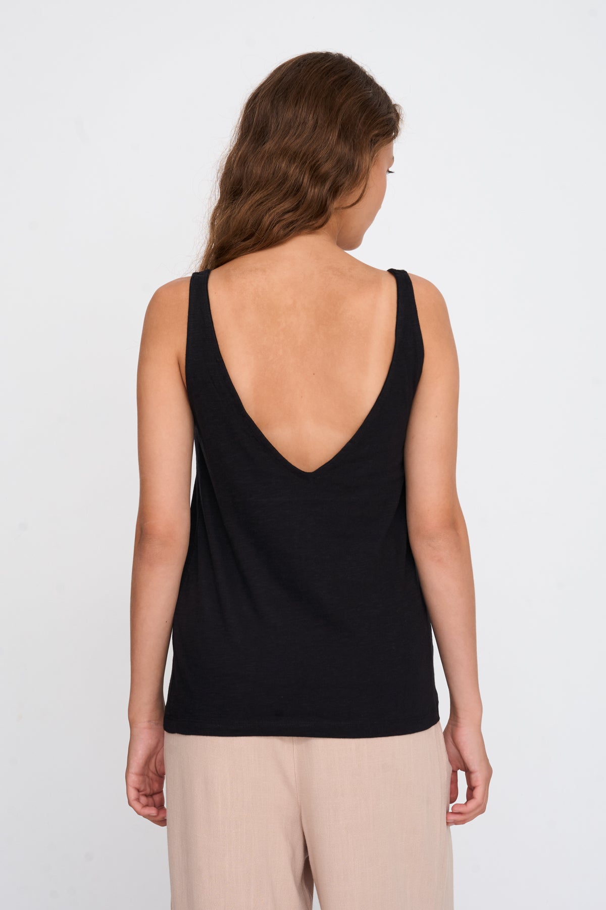 Top aus Baumwoll-Leinen-Mix