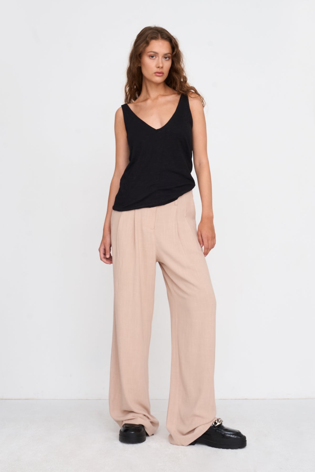 Top aus Baumwoll-Leinen-Mix