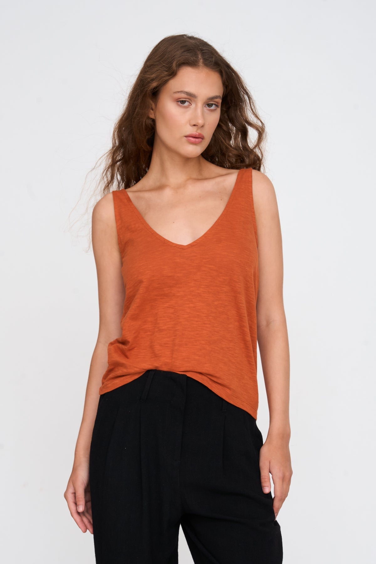 Top aus Baumwoll-Leinen-Mix