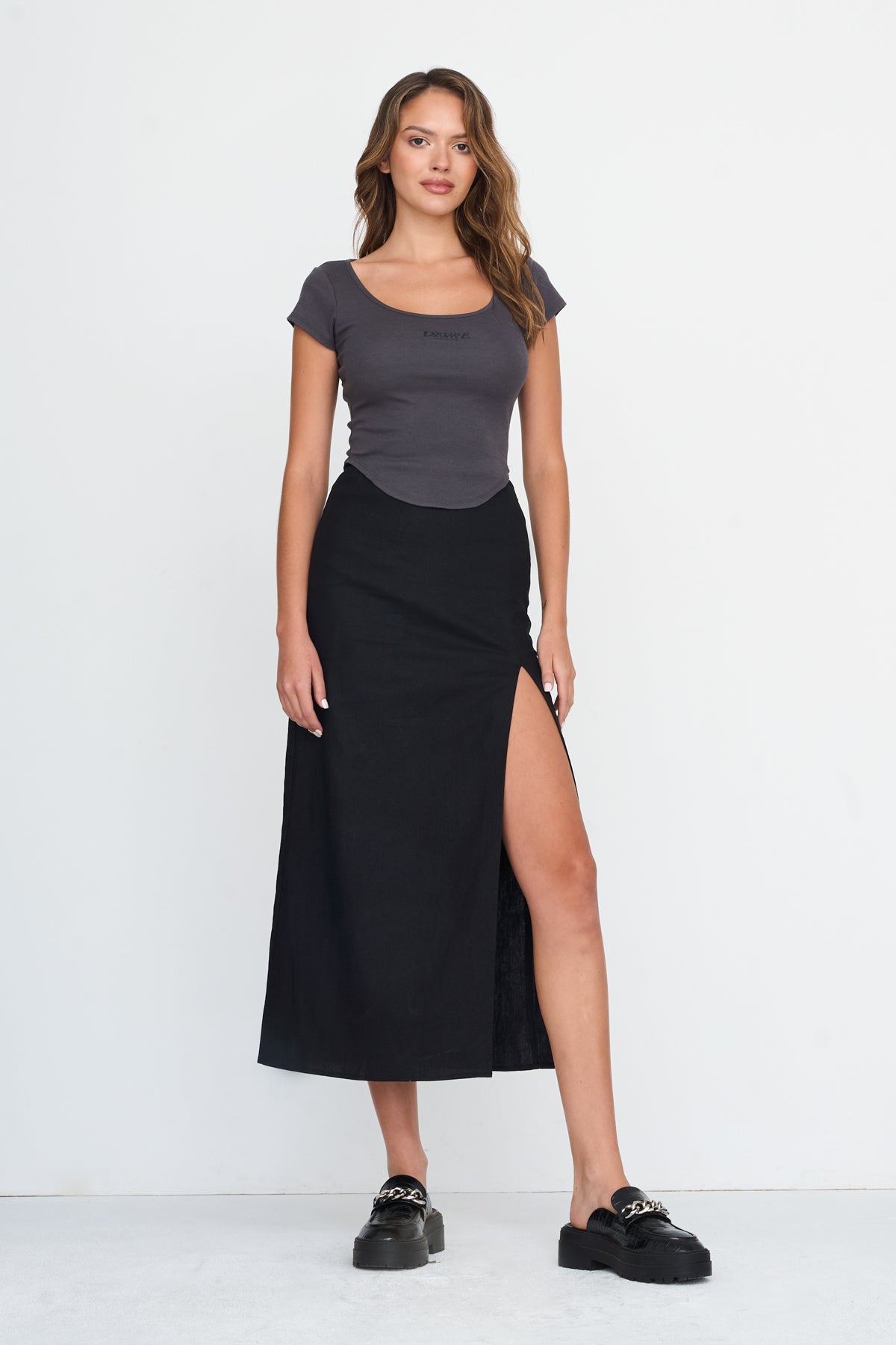 T-Shirt aus Baumwoll-Viskose-Mix