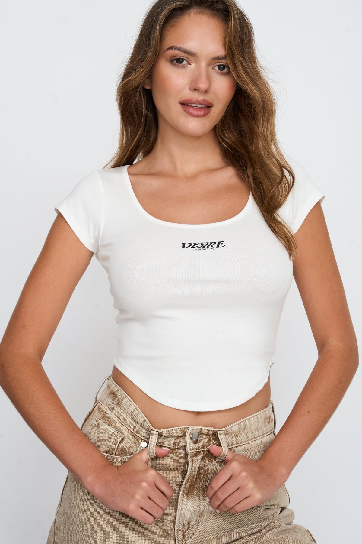 T-Shirt aus Baumwoll-Viskose-Mix