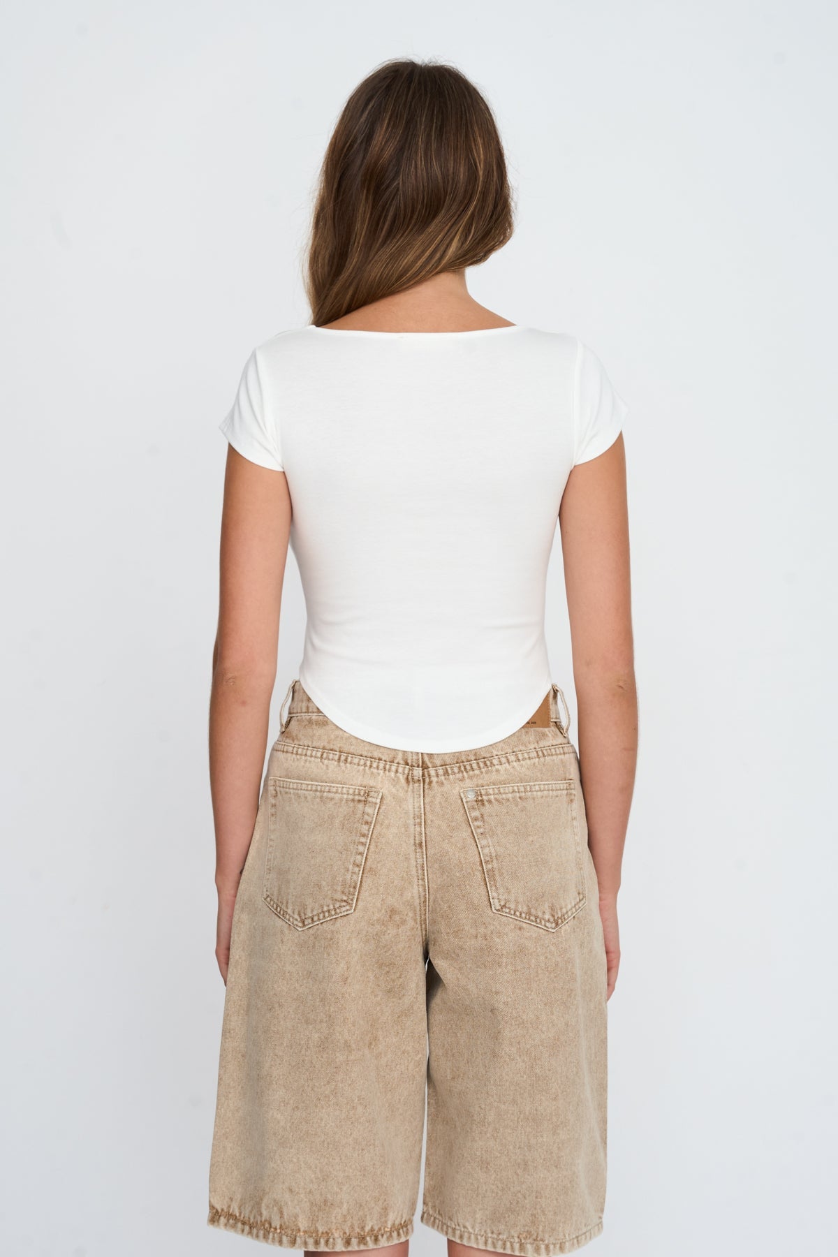 T-Shirt aus Baumwoll-Viskose-Mix