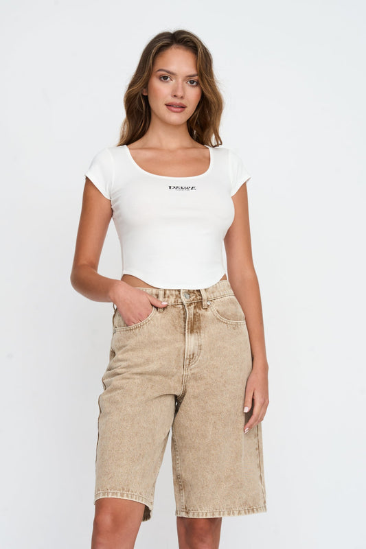 T-Shirt aus Baumwoll-Viskose-Mix