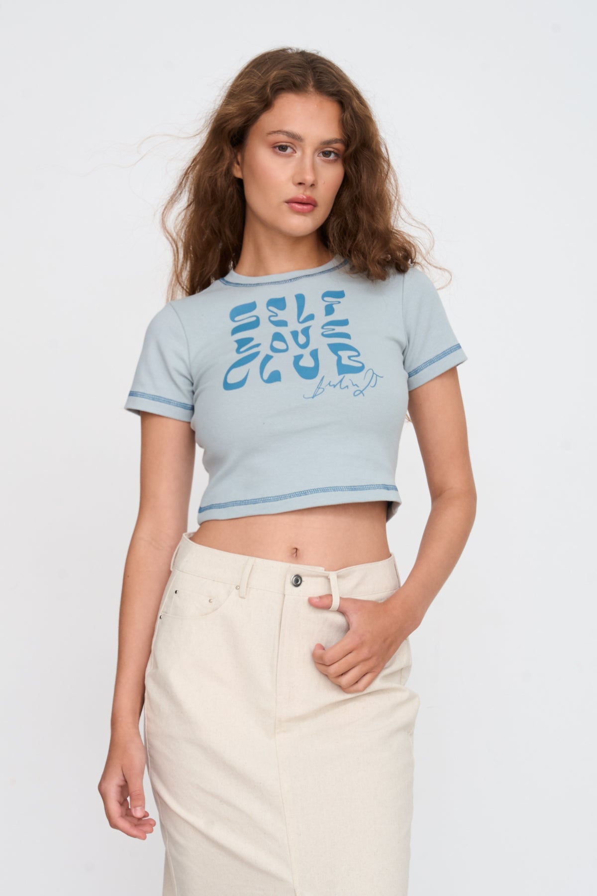 T-Shirt aus Baumwoll-Mix