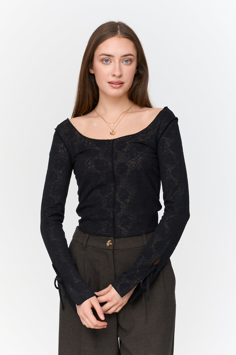 Shirt  aus Spitzen-Stoff