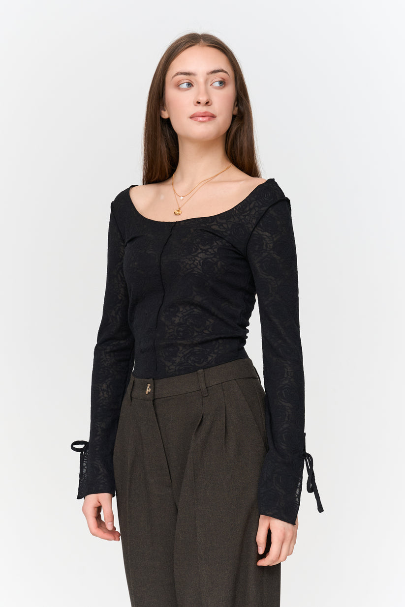 Shirt  aus Spitzen-Stoff