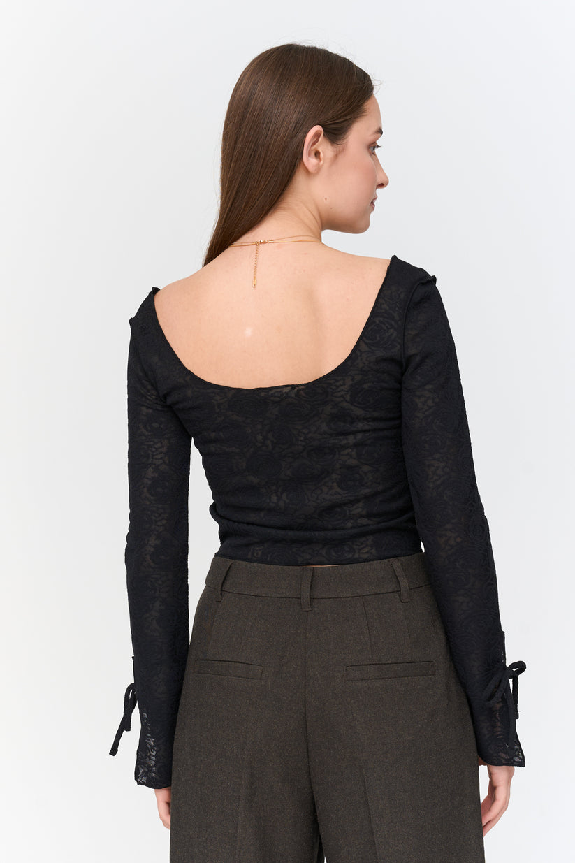 Shirt  aus Spitzen-Stoff