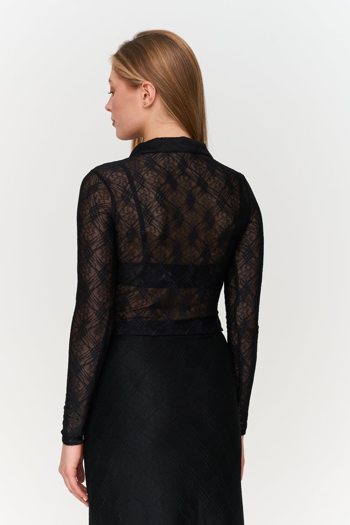 Shirt aus Strukturstoff