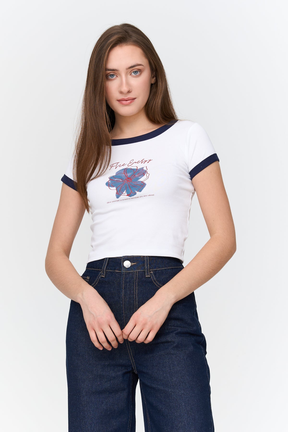 T-Shirt aus Baumwolle-Mix