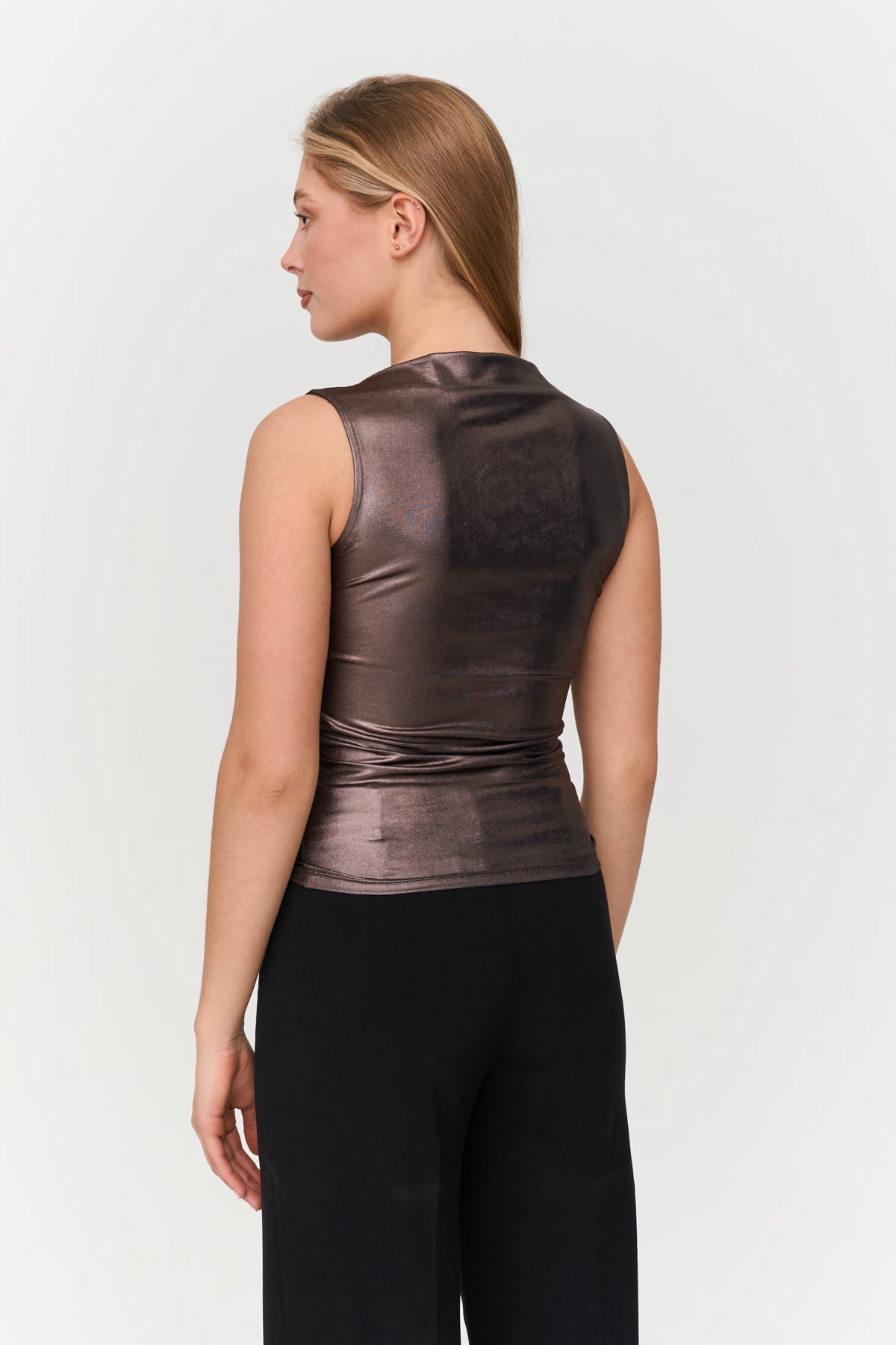 Top in Metallic-Stoff