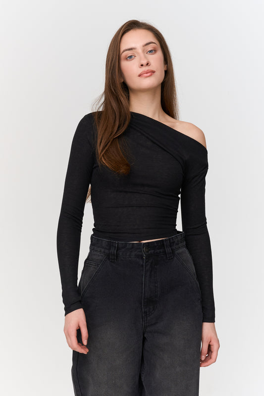 Shirt in Schwarz