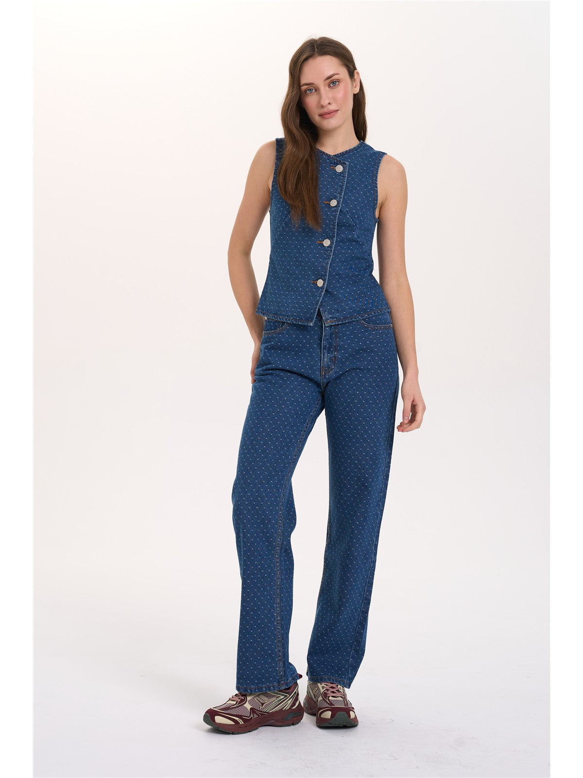 Weste aus Denim