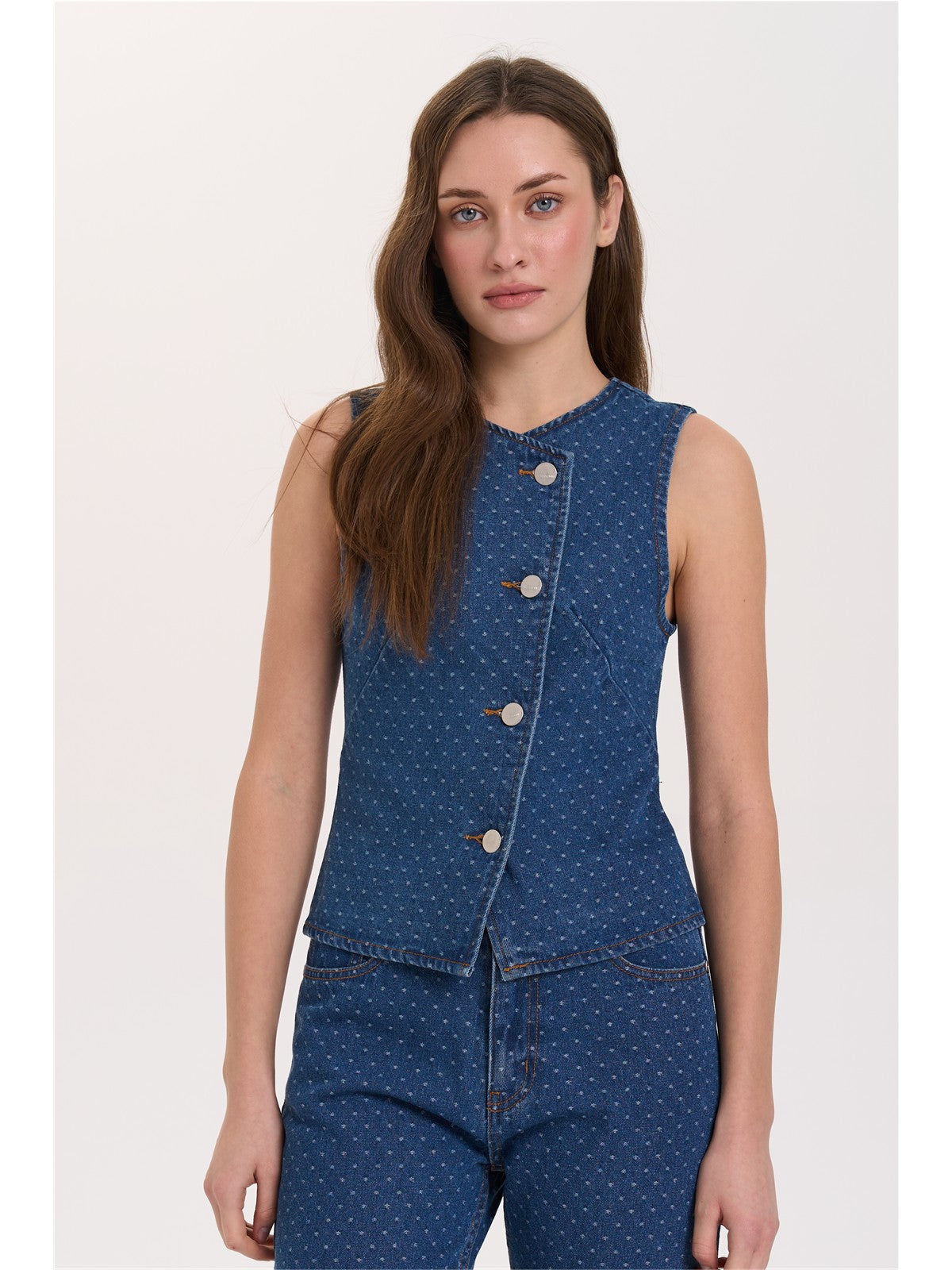 Weste aus Denim