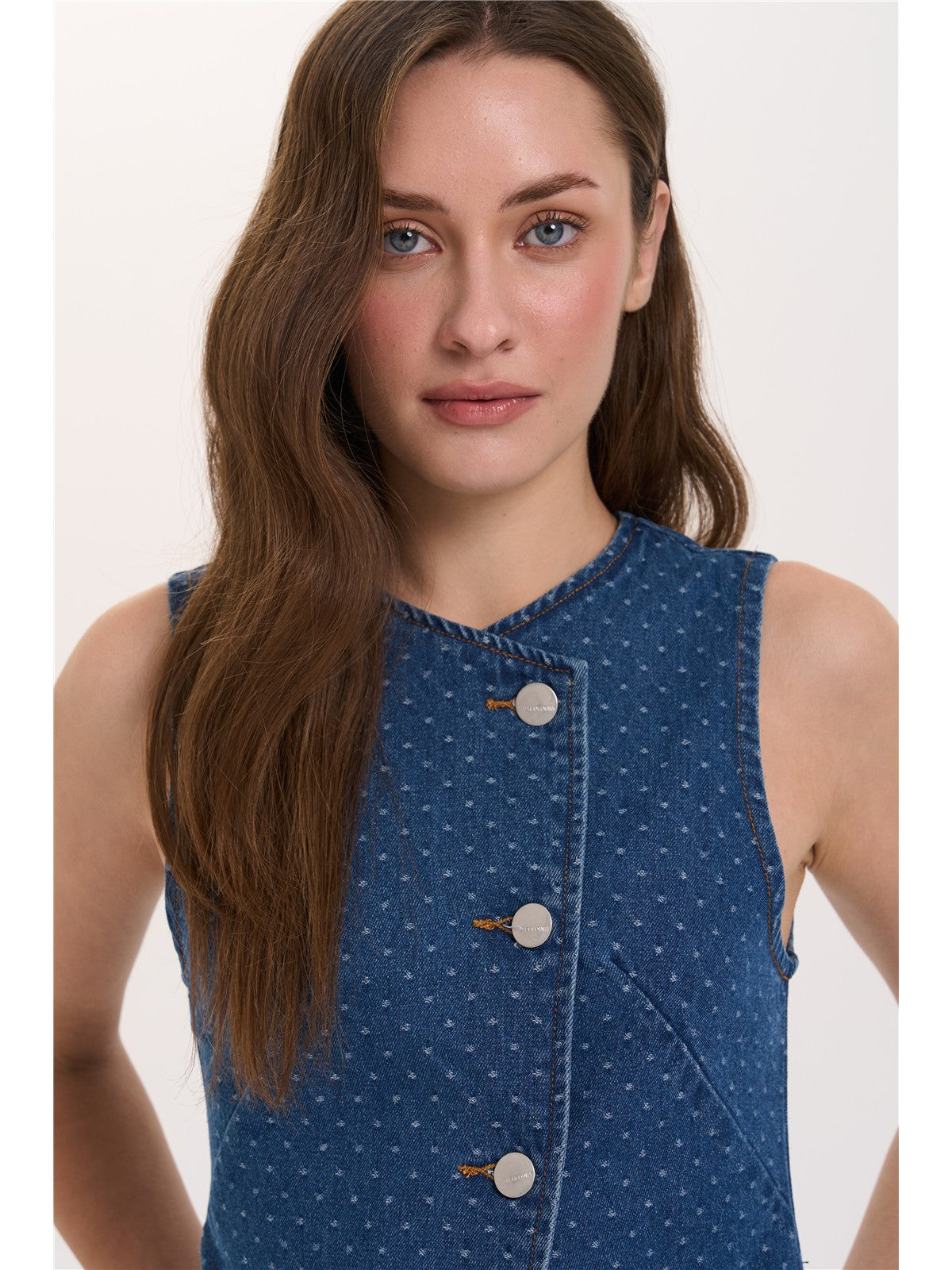 Weste aus Denim