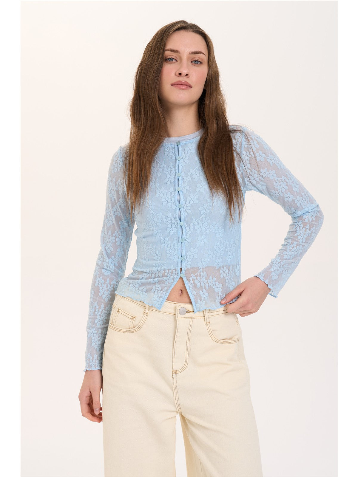 Shirt aus Spitze