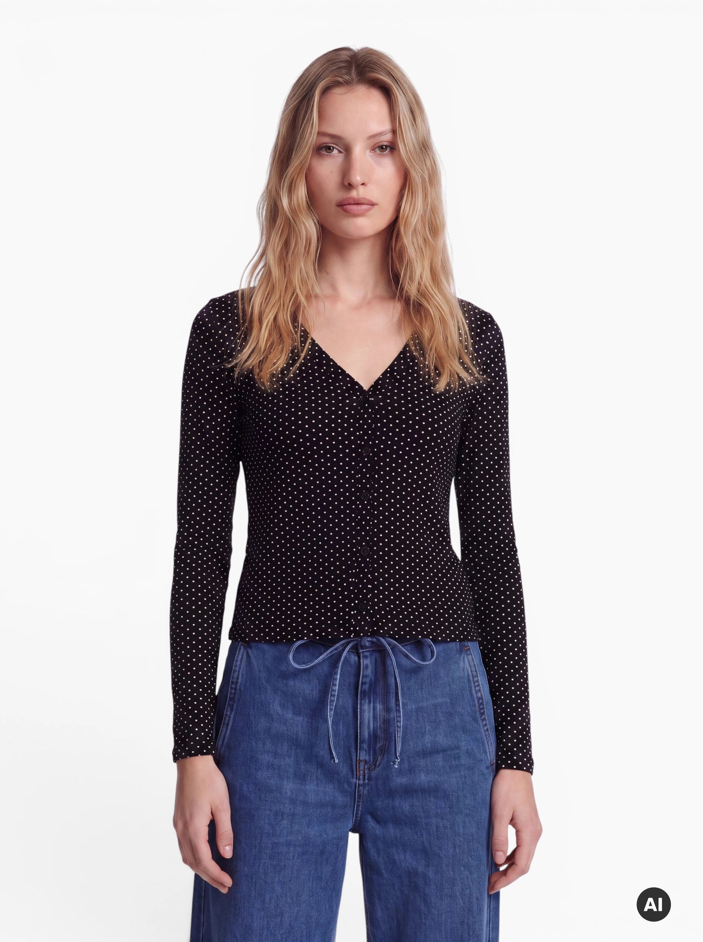 Cardigan gepunktet
