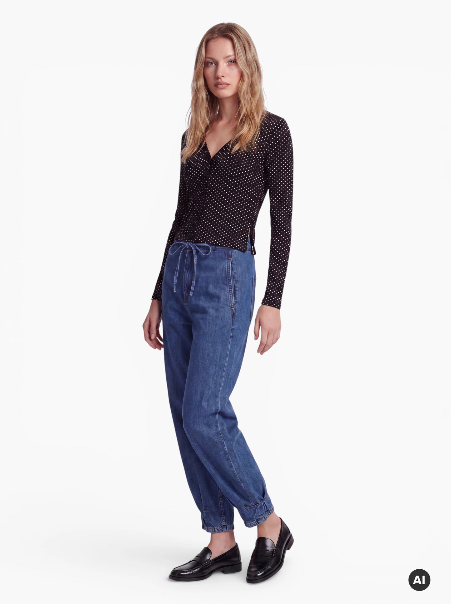 Cardigan gepunktet