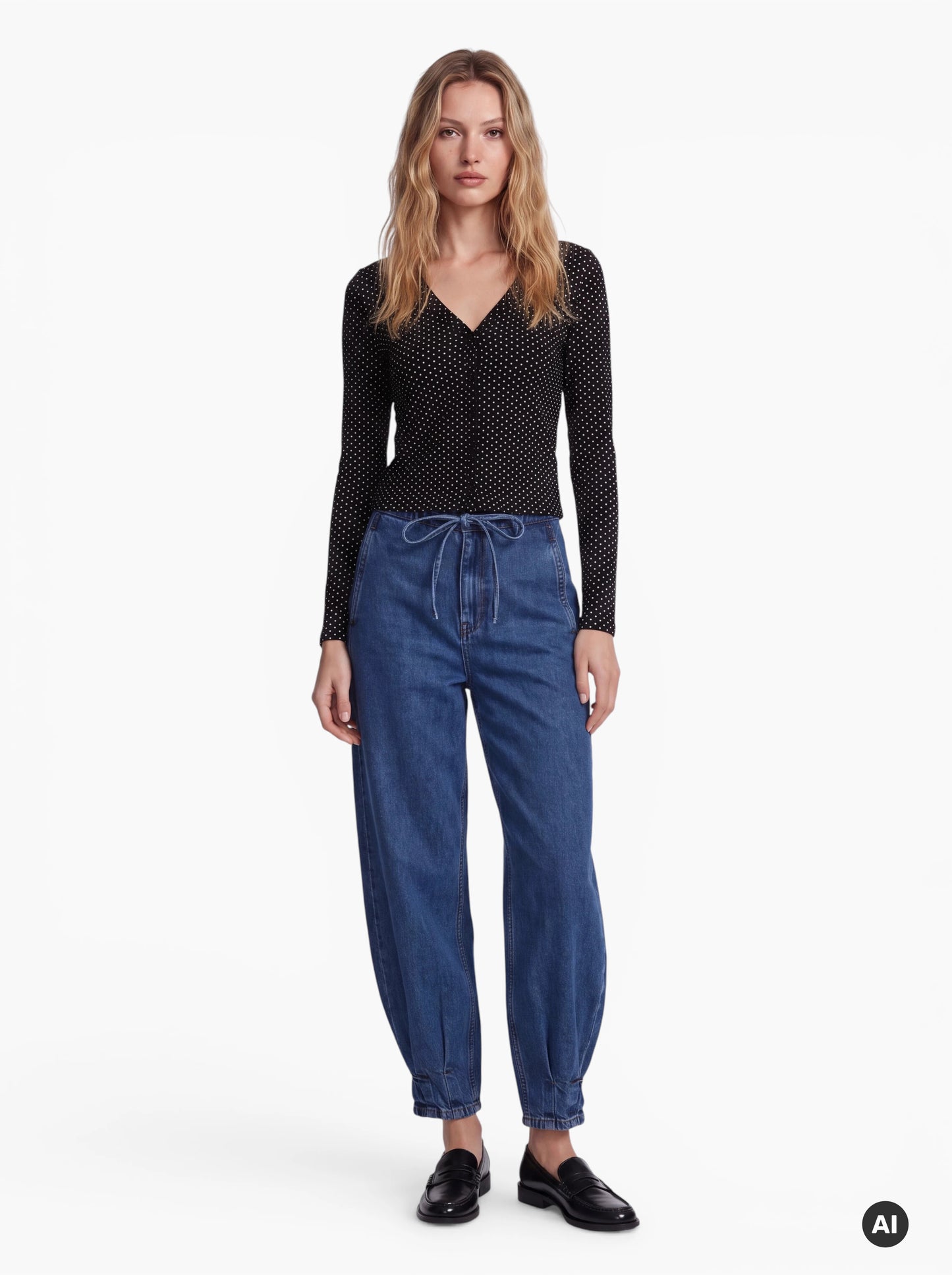 Cardigan gepunktet
