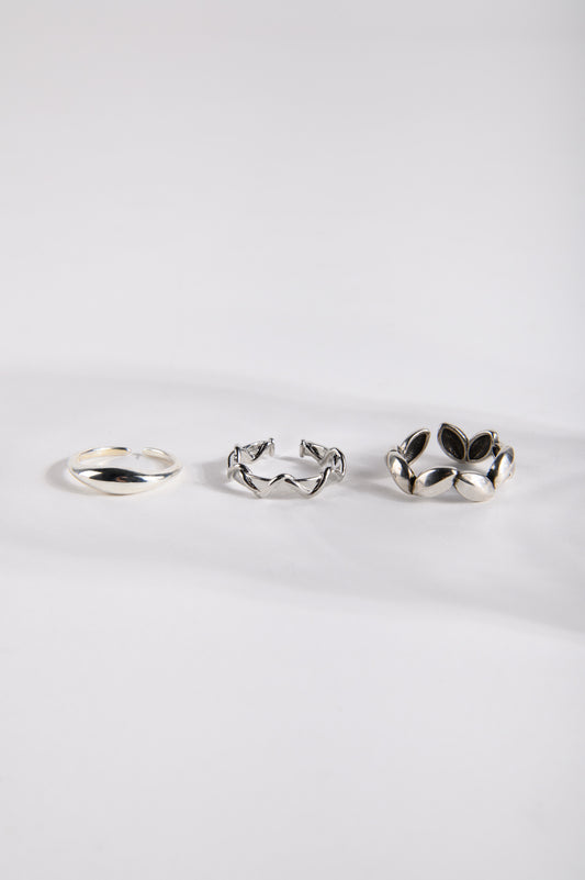 Ring Set in Silber