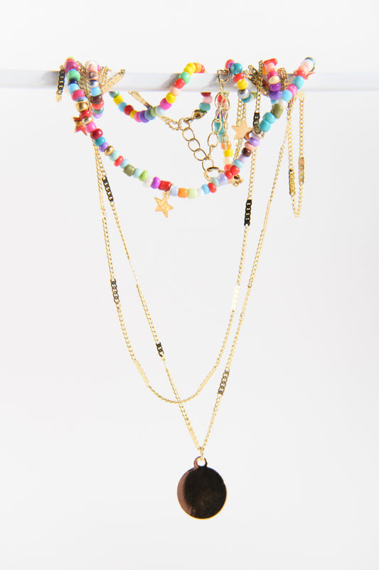Kette Set aus Schmucksteinen