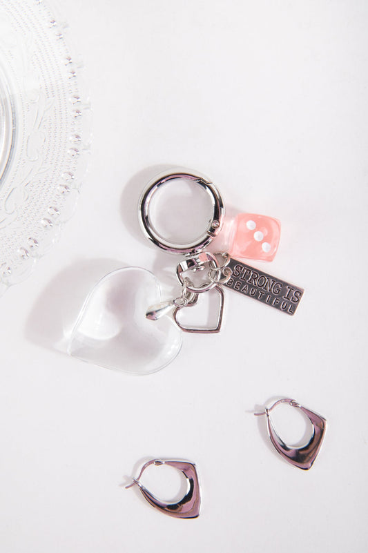 Key Chain mit Herz und Würfel