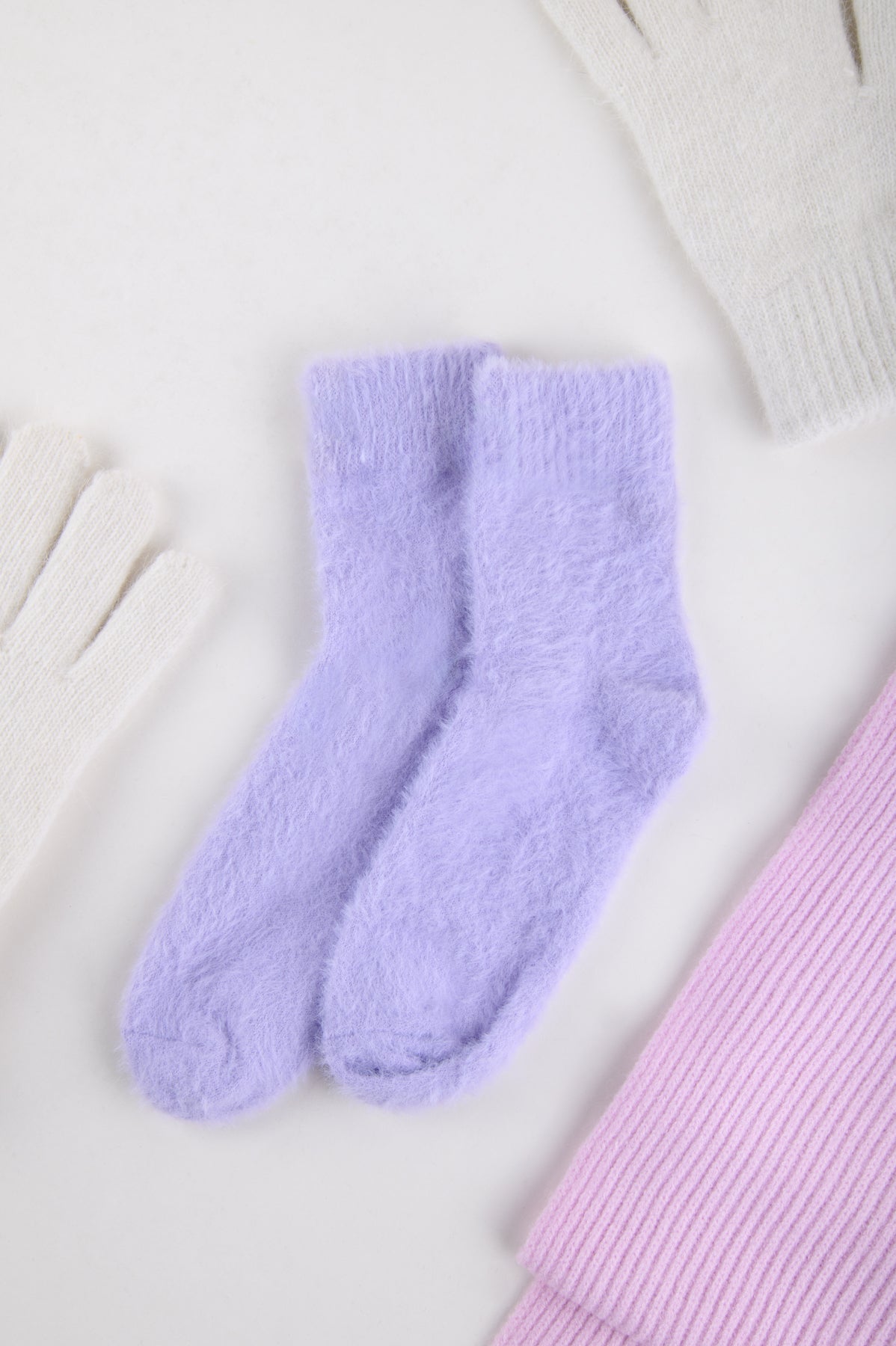 Socken in Lila
