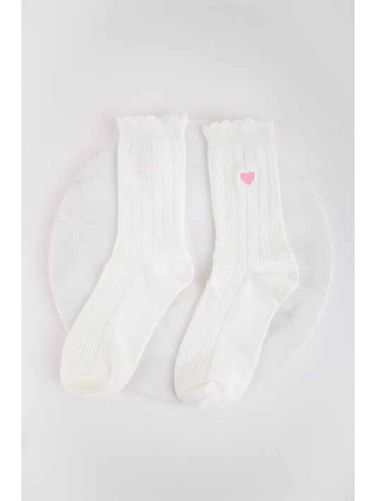 Socken mit Stickerei