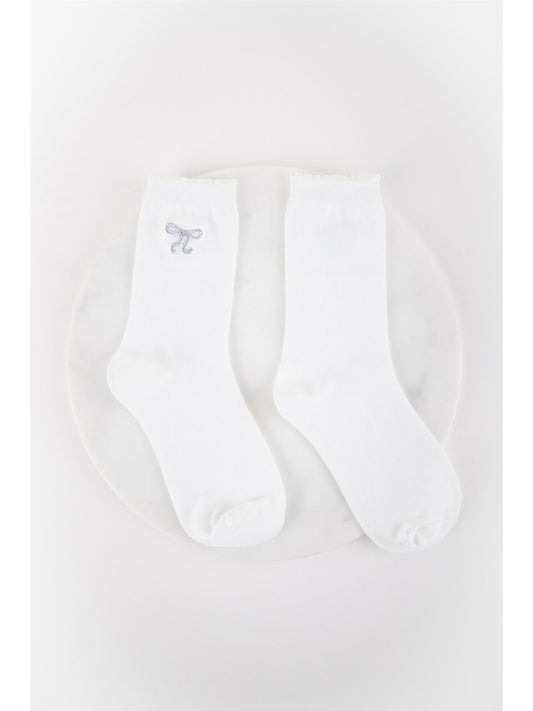 Socken mit Stickerei