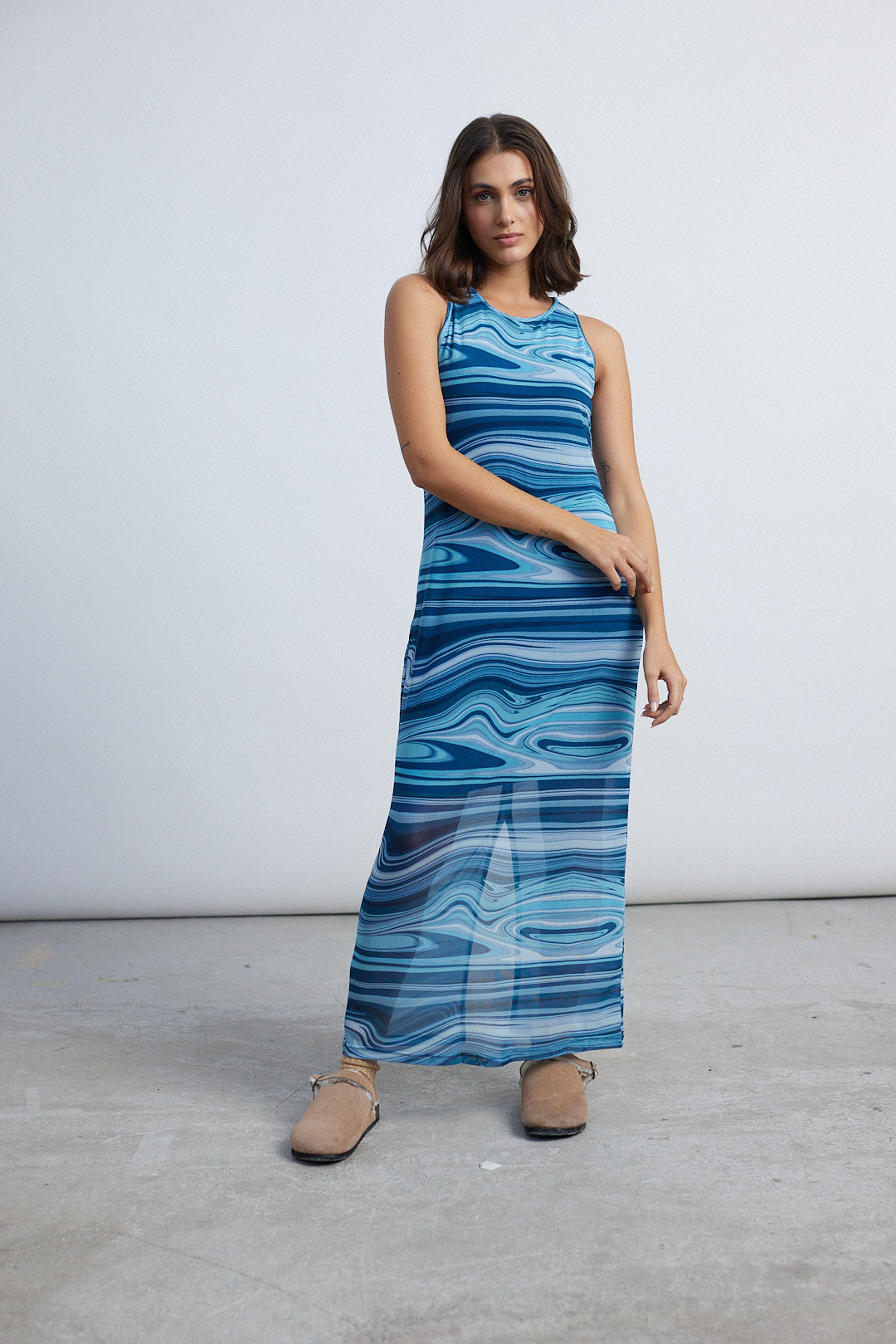 Kleid aus Mesh Stoff