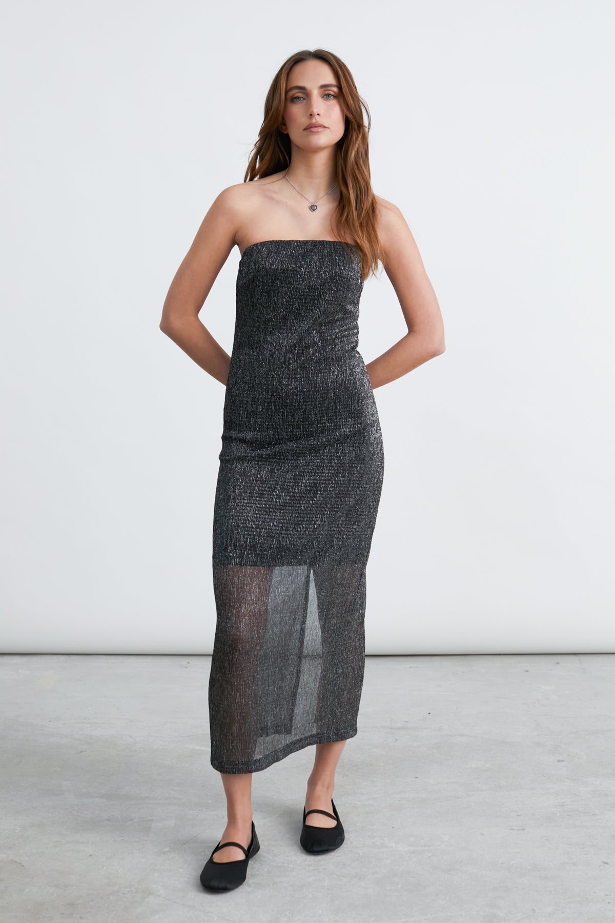Kleid in Silber