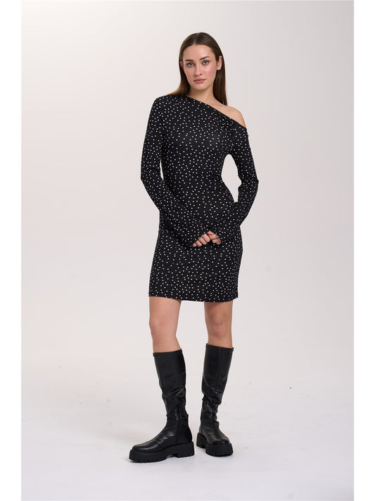 kleid mit Polka-Dot-Print