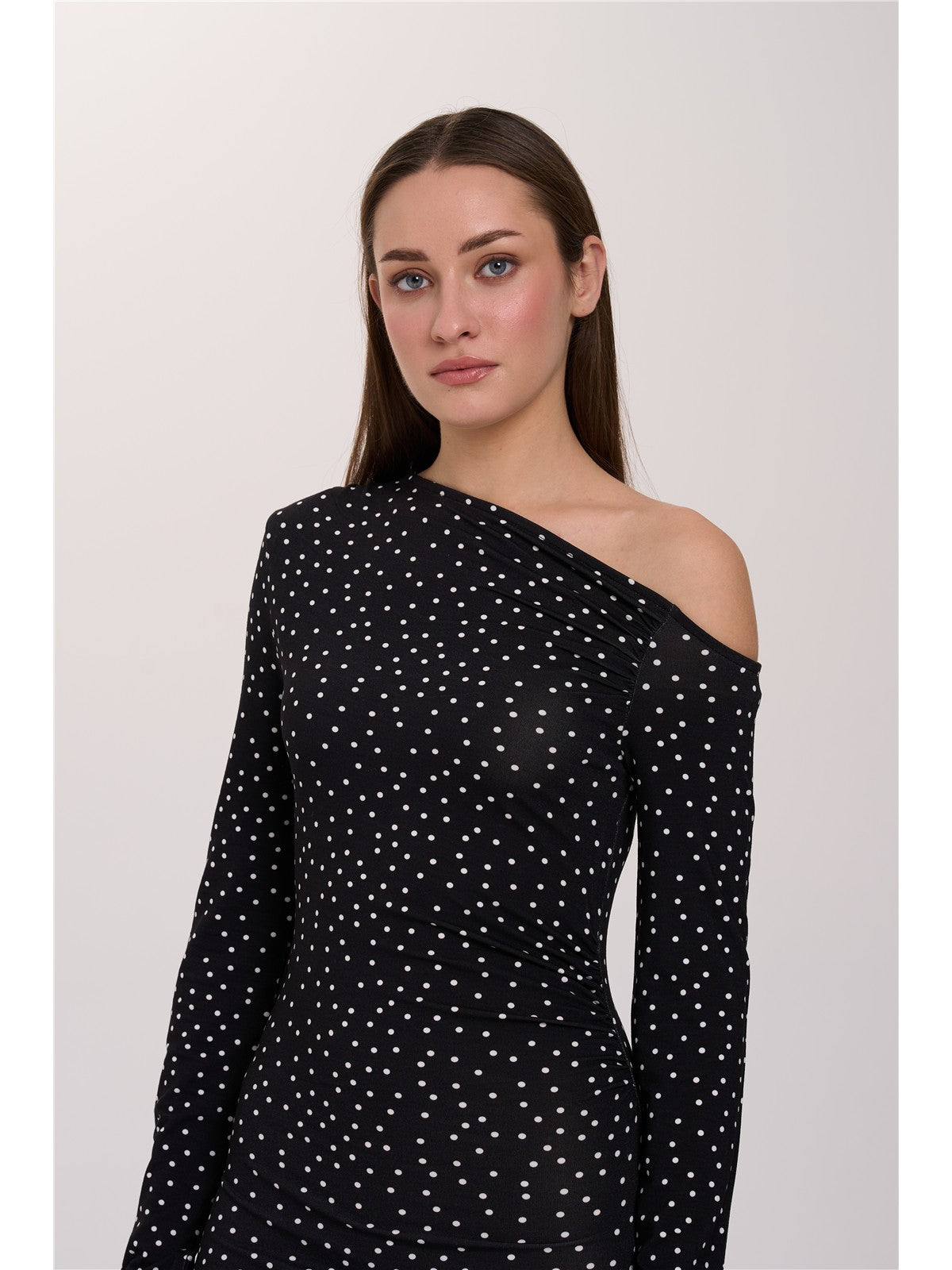 kleid mit Polka-Dot-Print