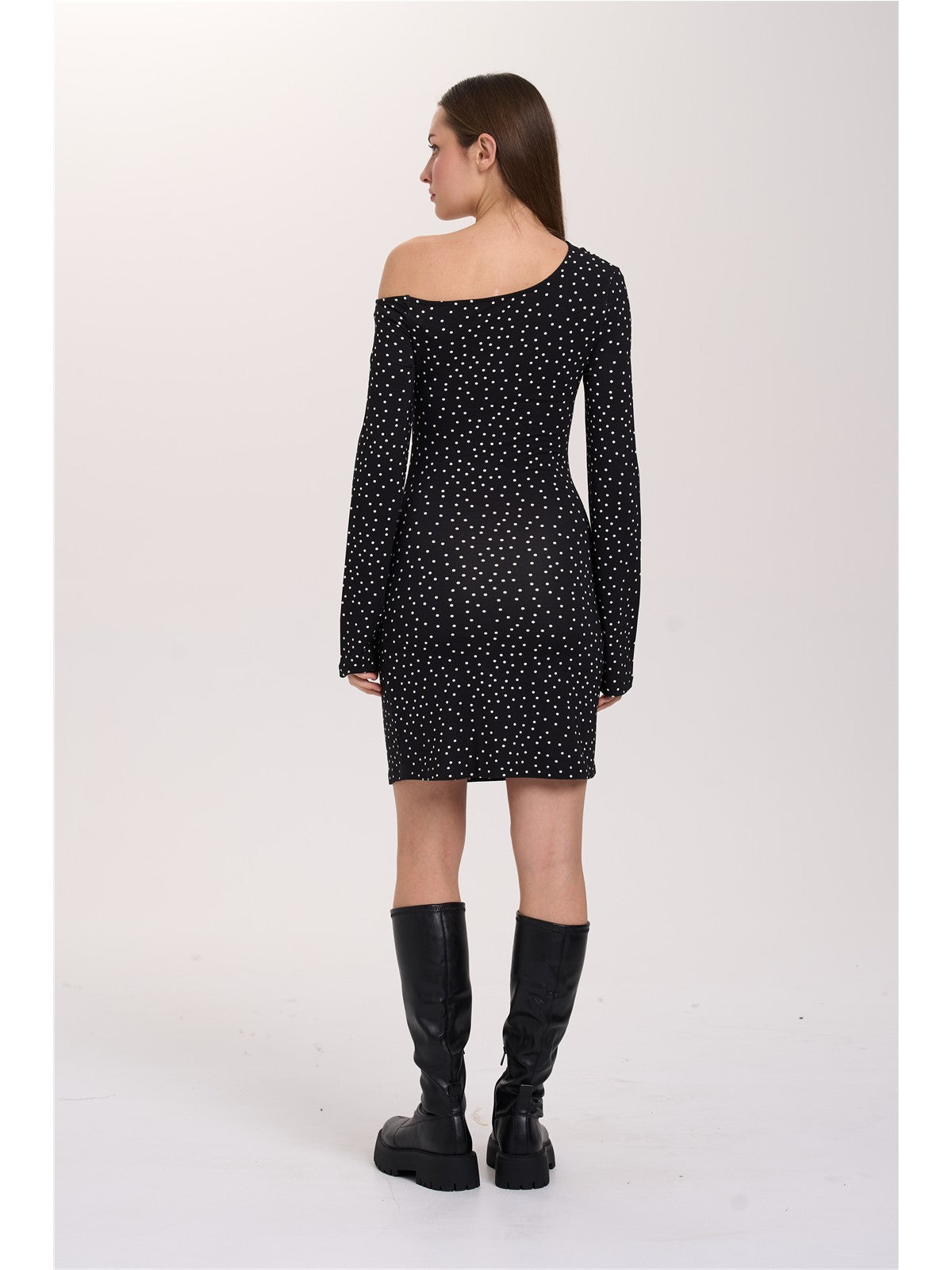 kleid mit Polka-Dot-Print