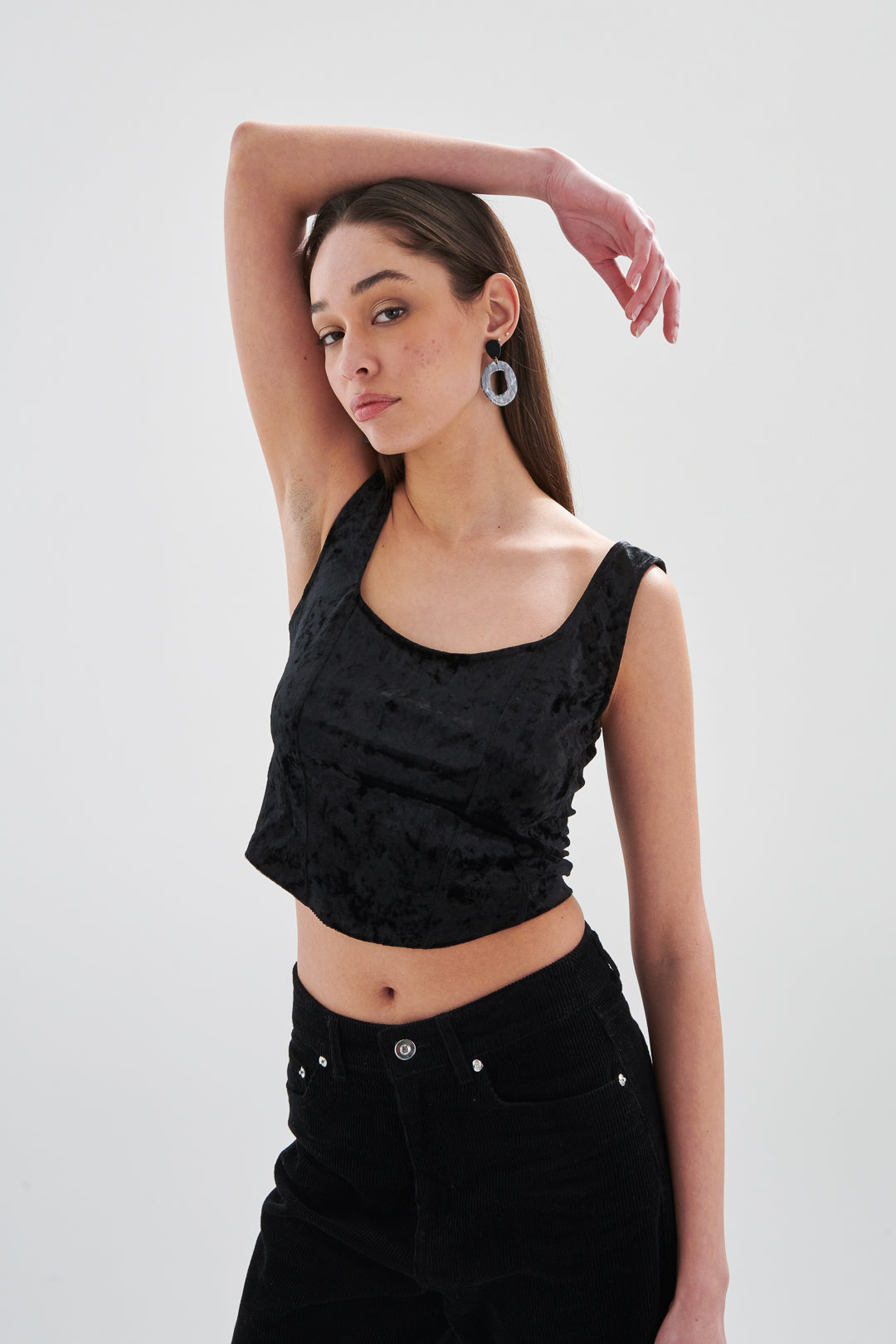 Shirt im Korsagen Stil