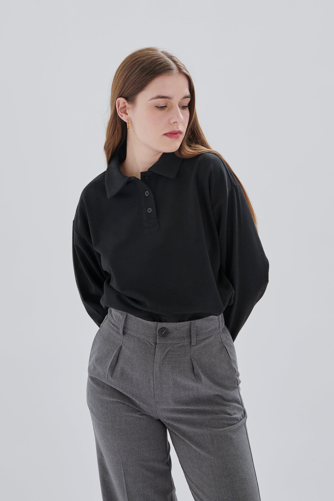 Sweatshirt mit Kragen