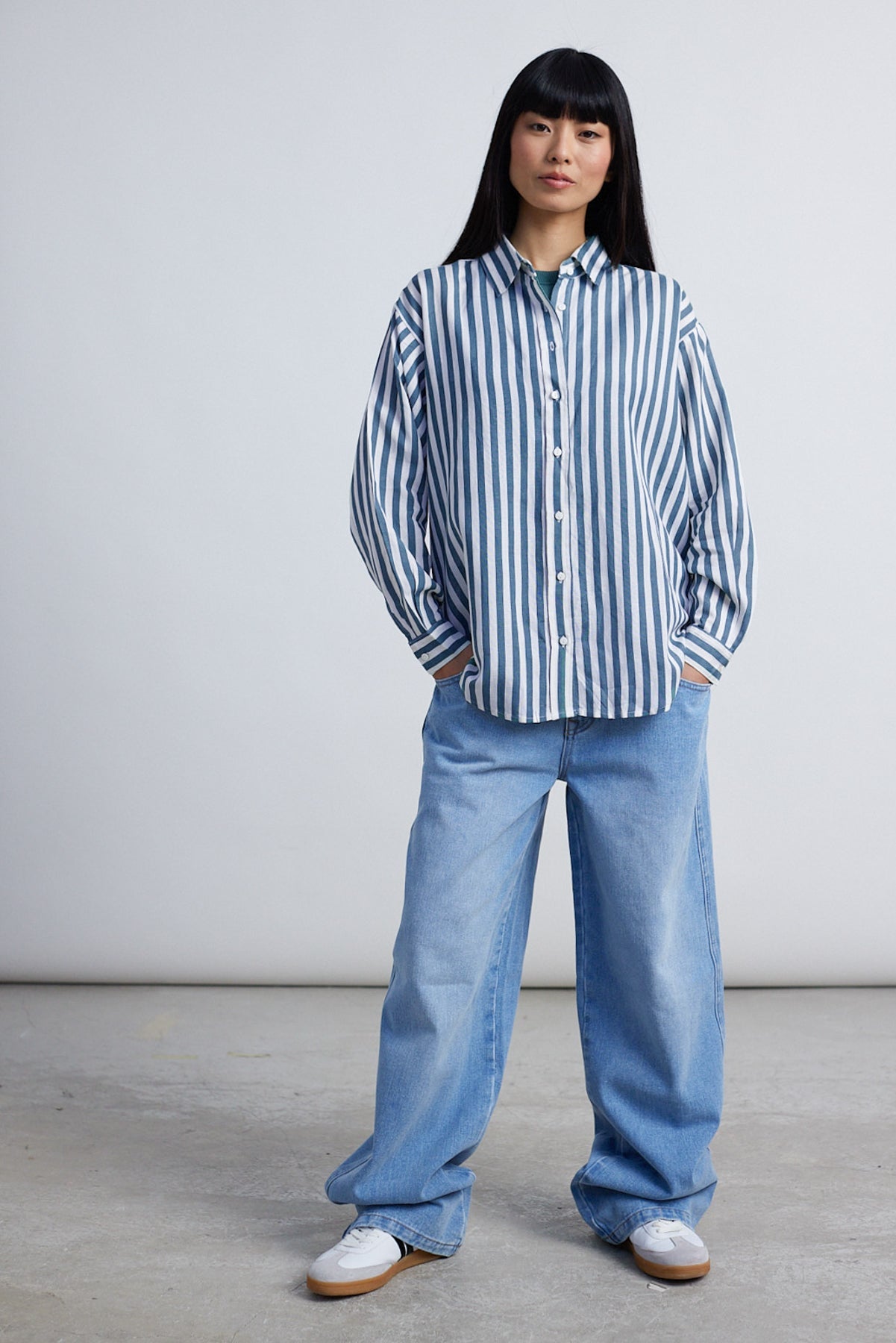 Bluse aus Baumwoll-Mix