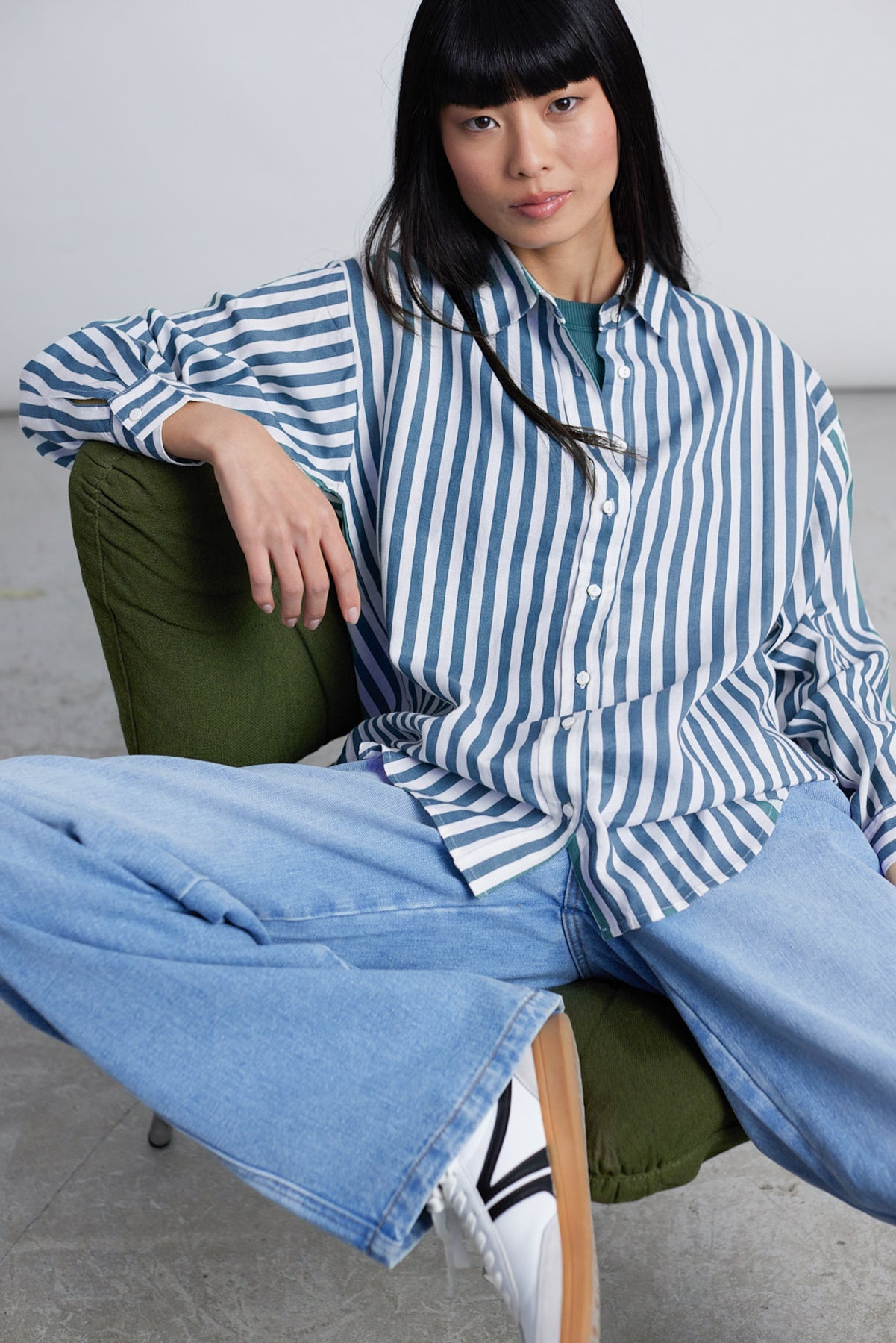 Bluse aus Baumwoll-Mix