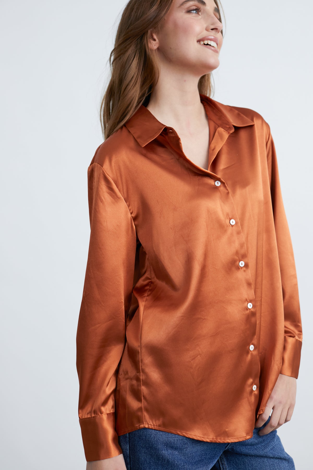 Bluse in Rost