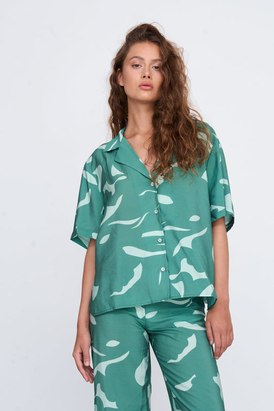 Bluse aus Viskose-Mix