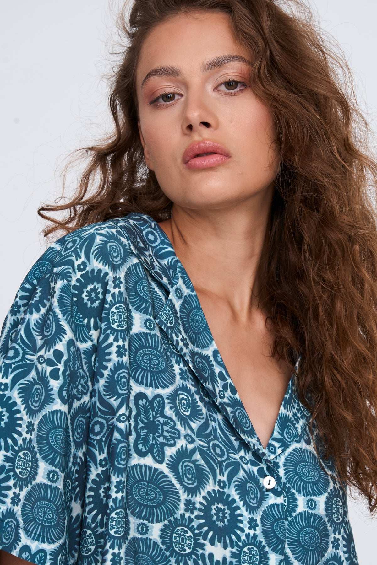 Bluse aus Viskose-Mix