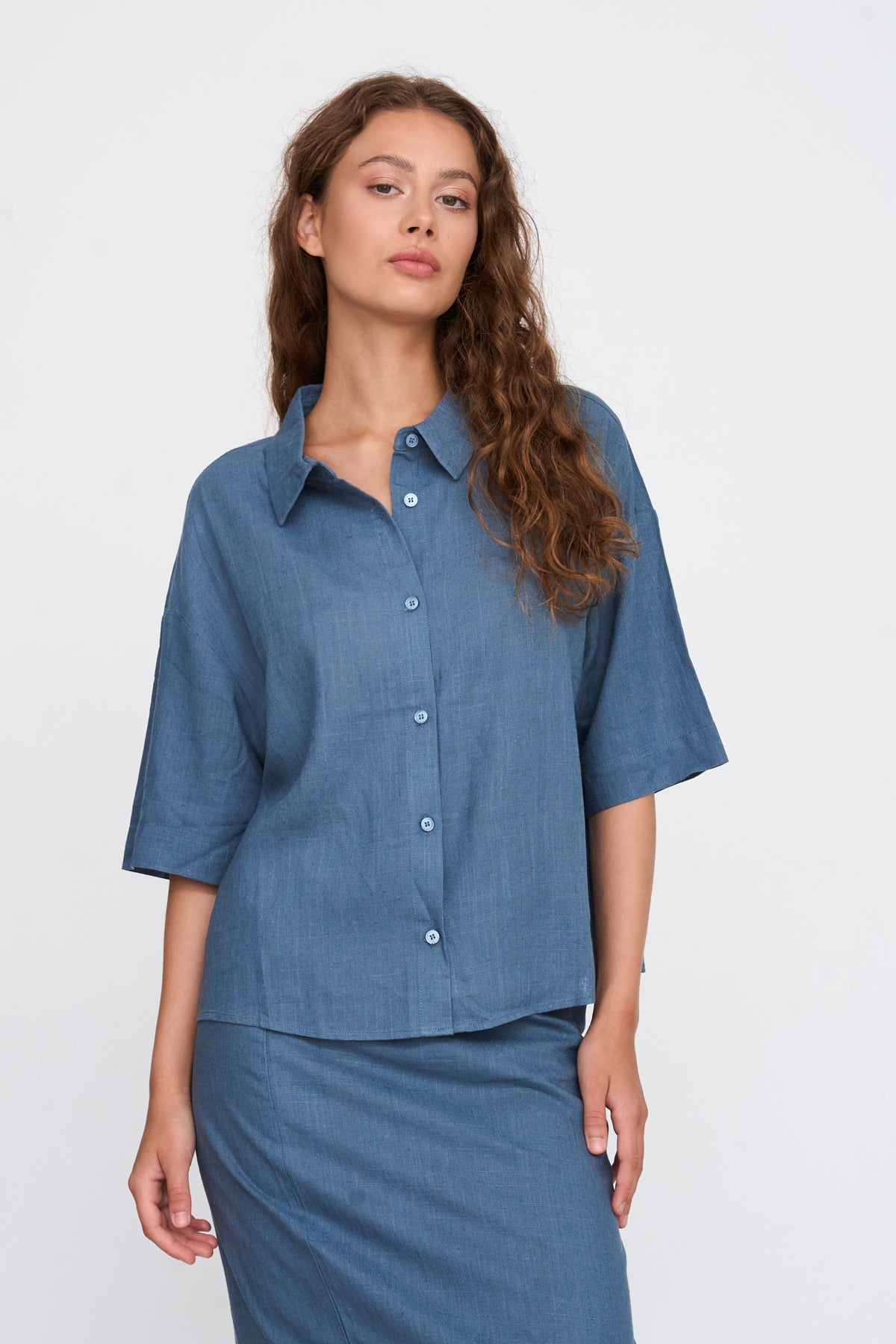 Bluse in Blau