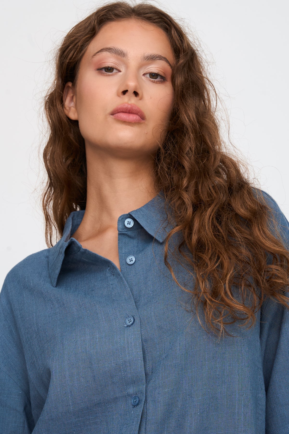 Bluse in Blau