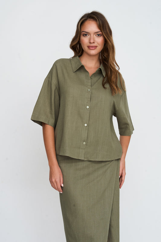 Bluse in Grün