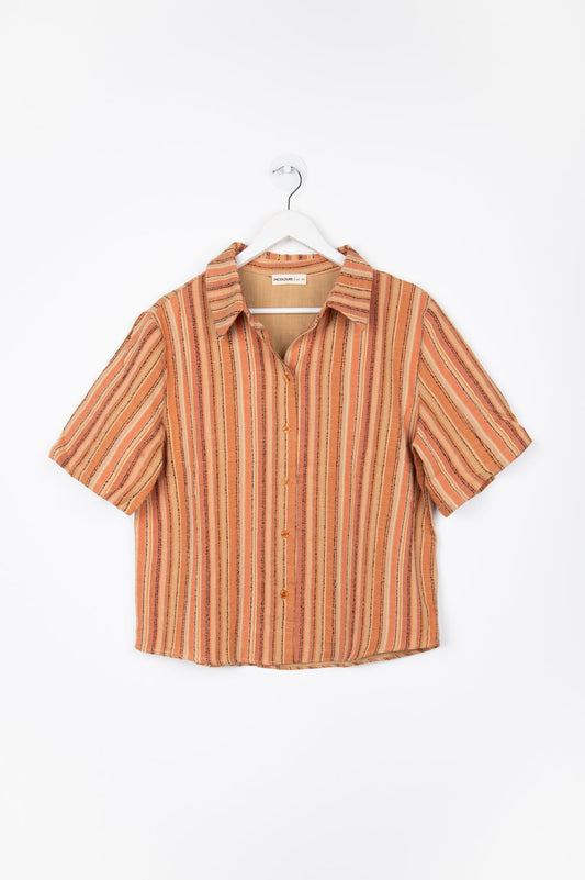 Bluse aus Strukturstoff