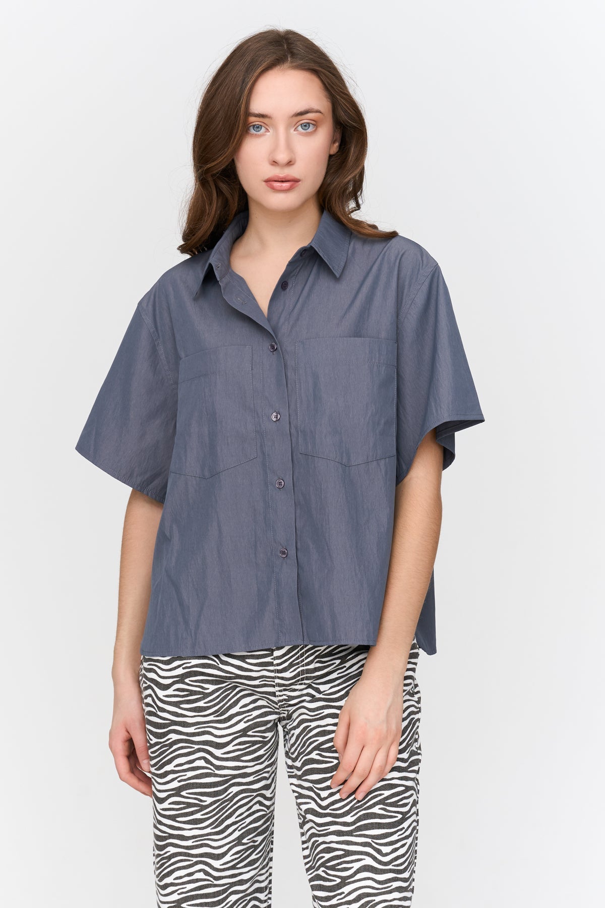 Bluse in Grau