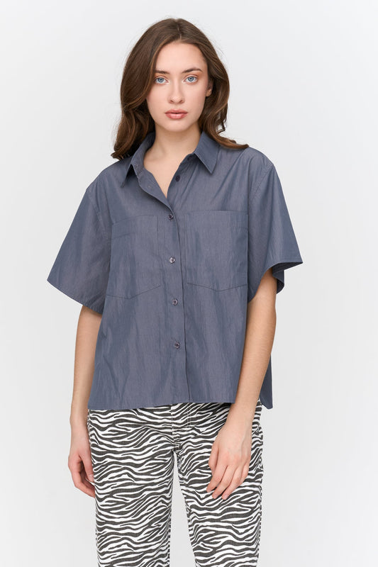 Bluse in Grau