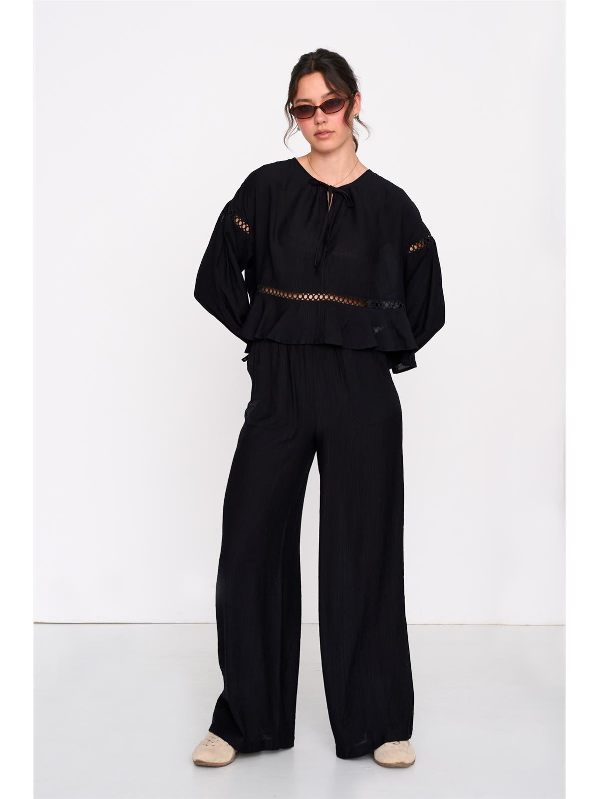 Bluse in Schwarz